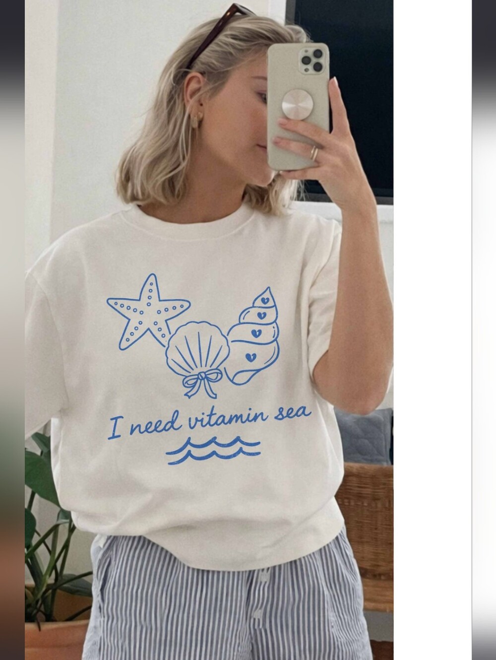 🐚 🌊 I Need Vitamin Sea Cotton Tee
